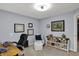 Office area with natural light, a desk, and a comfortable chair at 3466 Firethorn Dr, Whitestown, IN 46075