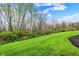 Lush green backyard with a gentle slope, perfect for outdoor activities at 5453 Nighthawk Way, Indianapolis, IN 46254