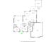 Detailed first floorplan highlighting layout with kitchen, living, dining and garage at 553 Bolderwood Ln, Carmel, IN 46032