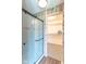 Contemporary bathroom boasts a glass shower with tiled walls and modern fixtures at 5895 Sugar Pine Dr, Avon, IN 46123