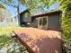 Relaxing backyard featuring a wooden deck and easy backyard access at 653 Southridge Ct, Westfield, IN 46074