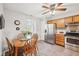 Bright eat-in kitchen area with stainless steel appliances and natural light at 6853 Arjay Dr, Indianapolis, IN 46217