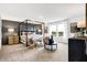 Open and bright bedroom with contemporary furniture, including a four poster bed at 7007 Myra Way, Indianapolis, IN 46239
