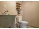 A simple utility bathroom with a sink and toilet at 8051 Sycamore Springs Trl, Indianapolis, IN 46239