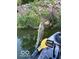 Large mouth bass catch on a kayak adding to the fun of lake living at 8069 Middle Bay Ln, Indianapolis, IN 46236