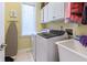 Functional laundry room with modern appliances, ample storage, and a utility sink at 8069 Middle Bay Ln, Indianapolis, IN 46236
