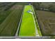 Overhead view of home on expansive lot featuring a long driveway at 8850 W 225 S, Columbus, IN 47201