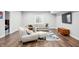 Finished basement with comfortable seating, stylish rug, and entertainment setup at 8850 W 225 S, Columbus, IN 47201