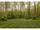 A spacious backyard with mature trees offering shade and privacy at 8901 Shetland Ln, Indianapolis, IN 46278