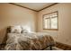 Comfortable bedroom with a patterned comforter, a window with natural light, and soothing color scheme at 8901 Shetland Ln, Indianapolis, IN 46278