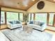 Bright living room featuring large windows, stylish seating, and beautiful views of the outdoors at 8901 Shetland Ln, Indianapolis, IN 46278