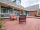 Expansive deck with ample seating ideal for outdoor gatherings and relaxation at 9243 Compton Farm Ln, Indianapolis, IN 46259