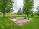 Cozy backyard fire pit area perfect for outdoor entertaining and relaxation at 9243 Compton Farm Ln, Indianapolis, IN 46259