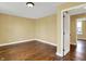 Inviting bedroom with hardwood floors and neutral walls, perfect for personalization at 110 W Buckeye St, Cicero, IN 46034