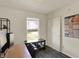 Practical home office with natural lighting and built-in storage for an organized work environment at 11603 Presidio Dr, Indianapolis, IN 46235