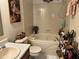 Bathroom featuring a tiled shower and vintage decor at 11875 Buck Creek Cir, Noblesville, IN 46060