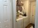 Bright laundry room with front loading washer and dryer at 11875 Buck Creek Cir, Noblesville, IN 46060