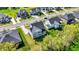 Aerial view of the home showing its landscaped lot in a well-planned residential neighborhood at 14349 Marsdale Pl, Carmel, IN 46074