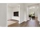View of the living room highlighting the open space and transitions from the entryway at 14349 Marsdale Pl, Carmel, IN 46074