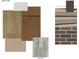 Sample of interior and exterior selections of flooring, carpet, siding, and brick at 2249 Aviary Ln, Danville, IN 46122