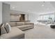 Spacious finished basement with carpeted floor and neutral decor, perfect for entertaining at 284 Chatham Hills Blvd, Westfield, IN 46074