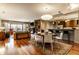Spacious open living space with hardwood floors, modern furnishings, and abundant natural light at 333 Massachusetts Ave # 204, Indianapolis, IN 46204