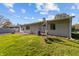 Well-maintained backyard features a lush lawn and mature trees at 3561 Winings Ave, Indianapolis, IN 46221