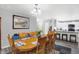 Dining room with seating for ten, modern lighting, and an open concept at 400 E Charter Dr, Muncie, IN 47303
