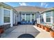 Back patio with seating, potted plants, and privacy at 4707 Branch View Way, Indianapolis, IN 46234