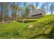 Large backyard with a play area, perfect for outdoor activities and Gathering fun at 4955 N 500 W, Columbus, IN 47201