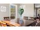 Close-up view of the dining table and surrounding furnishings in a home's dining room at 4955 N 500 W, Columbus, IN 47201