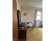View of a bedroom with gold carpet and neutral walls at 5774 N Ewing St, Indianapolis, IN 46220