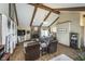 Comfortable living area with stone fireplace and easy access to kitchen at 7371 E 100 N, Whitestown, IN 46075