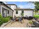 Cozy patio with outdoor seating and a stone fire pit at 7440 Graham Rd, Indianapolis, IN 46250