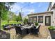 Outdoor patio area with comfortable seating and ample space for entertaining at 7440 Graham Rd, Indianapolis, IN 46250