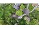 Aerial view of the property showing a large yard, mature trees, and a cul-de-sac street at 8035 Black Oak Ct, Plainfield, IN 46168
