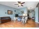Bright living room with hardwood floors, neutral paint, and ample natural light at 1002 Prairie Depot, Indianapolis, IN 46241