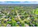 Picturesque aerial of a tree-filled neighborhood, highlighting well-kept homes near a golf course at 12669 Brookshire Pkwy, Carmel, IN 46033