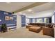 Large finished basement offers a relaxing place for entertainment and recreation at 12669 Brookshire Pkwy, Carmel, IN 46033