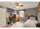 Bedroom designed with desk space, athletic posters and decor at 12669 Brookshire Pkwy, Carmel, IN 46033