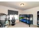 This bedroom features a gaming chair, desk, bunkbed, and LED lighting, great for  at 1370 Timber Bluff Rd, Westfield, IN 46074