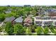 An aerial shot of a beautifully landscaped property showcasing mature trees enhancing the curb appeal of this neighborhood at 1510 Central Ave, Indianapolis, IN 46202