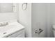 Bathroom featuring a white sink, white cabinets, and neutral paint at 16780 Lowell Dr, Noblesville, IN 46060