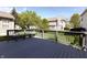 Spacious deck overlooking the backyard and lush trees at 1884 Misty Lake Dr, Indianapolis, IN 46260