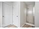 Functional bathroom with a glass-enclosed shower and a clean, minimalist design at 19516 Golden Meadow Way, Noblesville, IN 46060