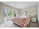Charming bedroom with a bay window, a cozy bed, and a serene ambiance for relaxation at 19516 Golden Meadow Way, Noblesville, IN 46060