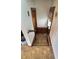 Staircase with floral pattern to the basement at 2309 Pennsylvania St, Columbus, IN 47201