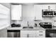 Well-equipped kitchen with modern appliances, granite countertops, and sleek cabinetry at 2333 Calhoun St, Indianapolis, IN 46203
