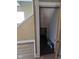 View into a storage area under the steps, perfect for storing extra belongings and paint at 2819 W 16Th St, Indianapolis, IN 46222