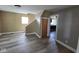 The living room offers easy access to the kitchen and the second floor at 2819 W 16Th St, Indianapolis, IN 46222
